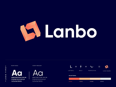 Lanbo bolt logo concept