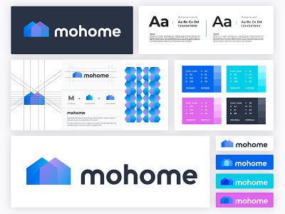 mohome logo branding app brand identity branding branding agency design system graphic design home home icon icon identity identity design illustration logo logo design logo mark modern real estate real estate agency typography visual identity