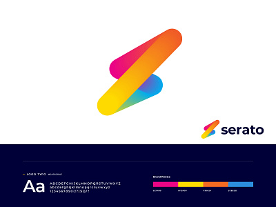 S Letter logo mark for serato 2020 app brand identity branding business company gradient letter s logo logo design logo designer logo mark modern s s letter logo s logo symbol technology