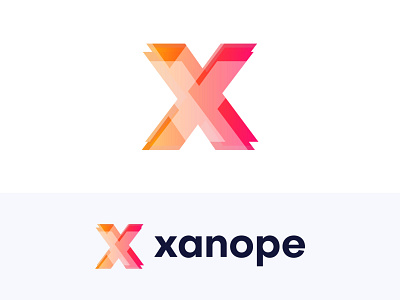 xanope - logo design app app icon brand and identity branding branding design business company gradient illustration letter logo logo design brand identity logo designer logo mark modern technology vector x x letter logo x logo x logo mark