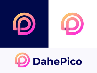 D & P letter logo concept for DahePico 2020 app icon branding branding design d letter digital agency dribbble gradient graphic illustration location logo design logo designer logo mark marketing modern p letter portfolio technology typogaphy