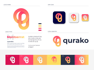 quarako branding app brand identity branding business company lettering lettermark logo design logo designer logo mark platform q q letter q logo visitors