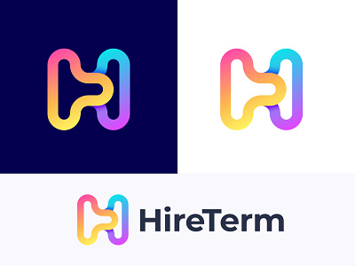 HireTerm logo design abstract abstract design brand identity branding business client company data data analysis design h h letter h logo hlogo logo design logo designer logo mark modern team technology