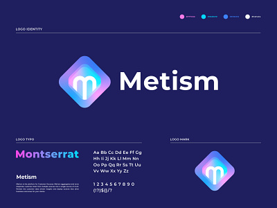 metism logo design app icon brand identity branding branding and identity branding design business clients customer data data analysis gradient idenitity insights logo logo design logo mark m letter logo modern symbols technology