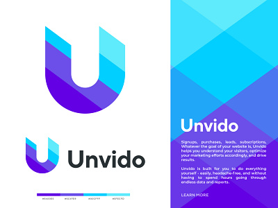 Unvido logo design || U letter