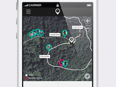 Ride Hub Home Screen app biking app iphone map mobile trails