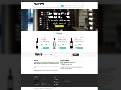 Template Home Page ecommerce home landing mockup store template wine