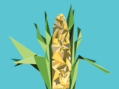 Corn Illustration concept corn food illustration polygon triangles