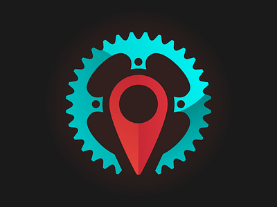 Mark Exploration app gear idea location logo mark