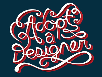 Adopt a Designer Mark hand lettering lettering logo retro texture wordmark