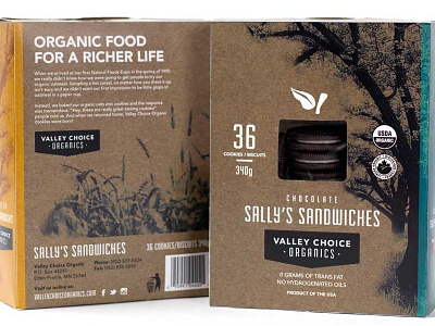 Valley Choice Organics Box Design clean organic packaging retro typography