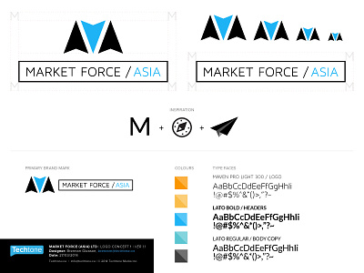 Market Force Asia Concept branding concept grid identity logo wordmark