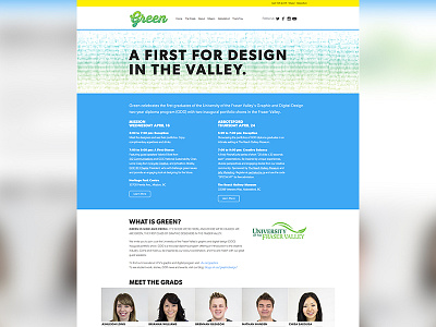 Grad Show Website clean home homepage landing page layout logo minimal redesign