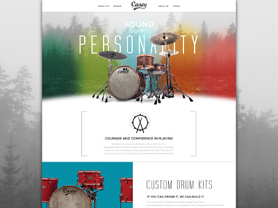 Casey Drums Single Page Site Design