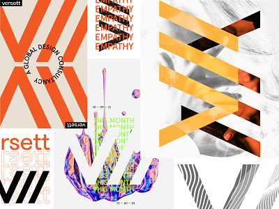 Versett Brand Element Experimentation abstract brand experimentation layout minimal modern typography visual wave