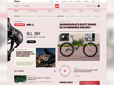 Pinkbike Redesign - Morning Exercise