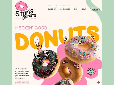 Comic Sans Design Exercise comic sans design donuts illustration layout typography ui website
