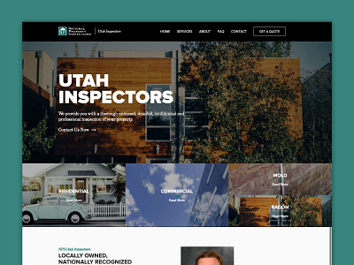 NPI Utah Inspectors clean home landing page modern site