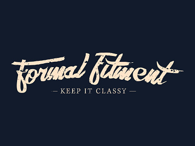 Formal Fitment Mark Exploration brand brush logo mark script typography