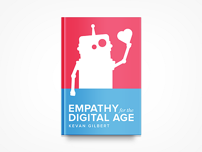 EFTDA Book Cover Direction 3 bold book concept heart illustration minimal robot typography