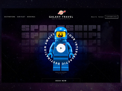 Day 003 - Landing Page booking landing page lego space space man spaceship travel ui ux