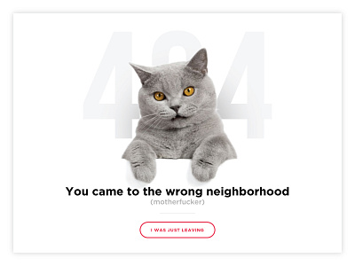 Day 008 - 404 Page 404 cat daily ui daily100 error ui ux