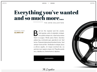 Creative Block Exercise button car dropcap layout lines typography web wheel