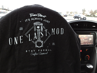 One Last Mod Shirt auto lettering piston retro shirt typography