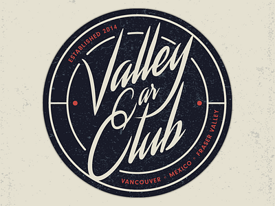 Car Club Badge badge retro script typography