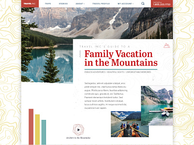 Travel Site Layout 2 // Rejected Concept layout minimal quote texture travel typography ui ux