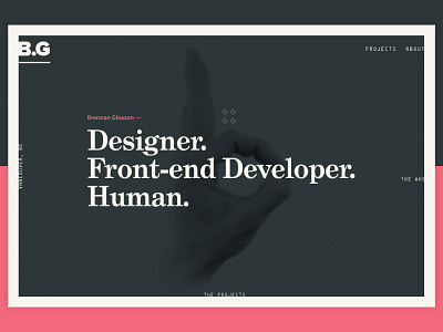 Personal Site Hero layout minimal noise portfolio type typography website