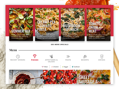 Pizza UI Ideation