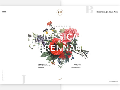 Our Wedding Site — IS LIVE floral layout minimal type typography ui vibrant website wedding