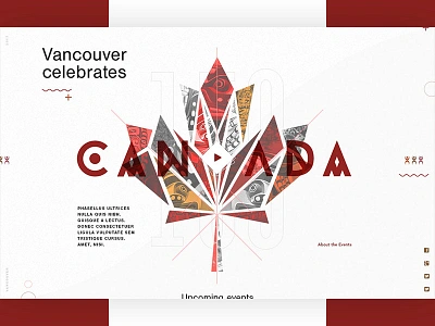 Maple Leaf Exploratory Work clean composition layout leaf minimal typography ui ux website