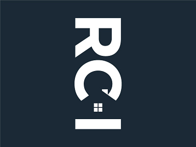 RCI Logo home house identity logo minimal negative space simple typography