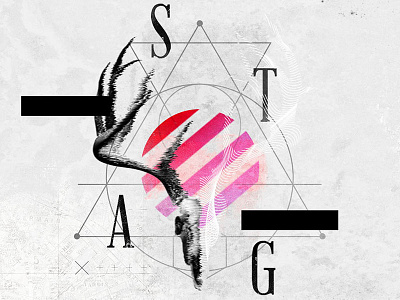 STAG ? abstract geometric layout texture type typography