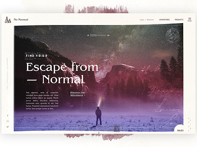 Morning Exercise 001 landing page layout retro texture typography vintage web