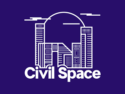 Civil Space Logo brand city logo logotype monoline type