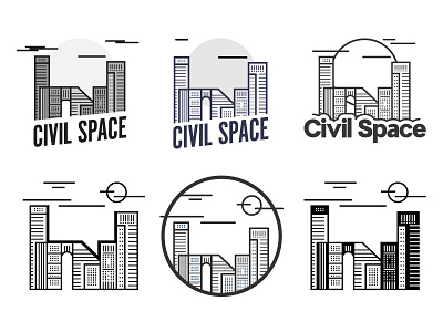 Civil Space Rejects brand logo mark type type illustration