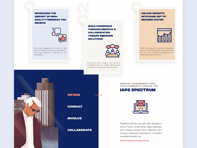 Marketing Site Features Section clean illustration layout marketing modern typography website