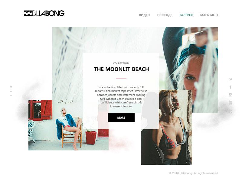 Billabong as crew design billabong design landing landing page skate sport surf ui ux web webdesign