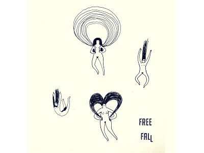 Free Fall graphic art graphic design illistration illustration art ink art ink pen