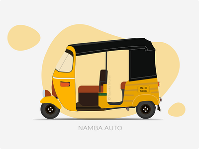 Love for Chennai never ends # Namba auto design flat illustration vector