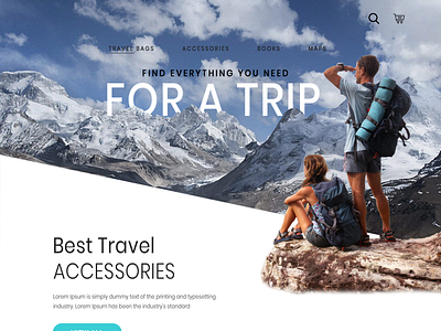 Travel Accessories Website brand clean creative creative design design fresh fresh design ui web ui