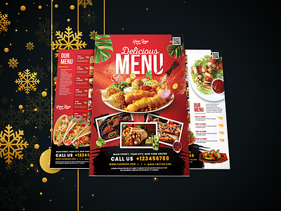 Restaurant Flyer Design a fresh best flyer design branding business ui christmasflyer clean creative creative design creative flyer design flyer freash logo fresh fresh design illustration logo mobile ui restaurant flyer ui vector web ui