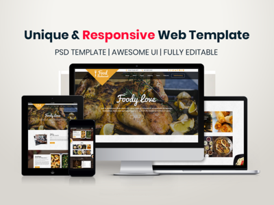 Restaurant Web Template Design brand branding clean clean creative creative design design fresh fresh design mobile ui redesign responsive restaurant web template design ui ui ux design web ui