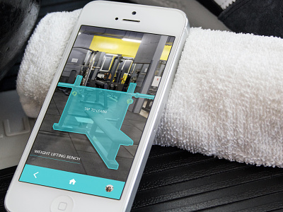 Augmented Reality Fitness App app app design augmented reality exercise fitness gym mobile photoshop scan ui ux xd