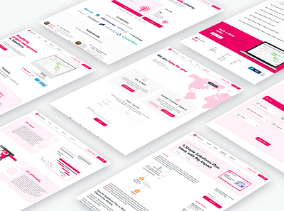 Project Management Website Redesign app branding design figma management pink project redesign ui