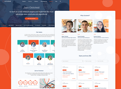 Ontotext Career Page brading career page redesign ui ux website
