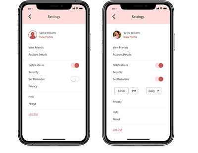 Daily UI - Settings Page brand design dailyuichallenge mobile design ui uidesign ux uxdesign